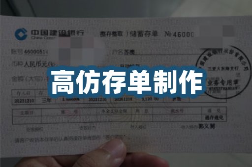 银行存单制作